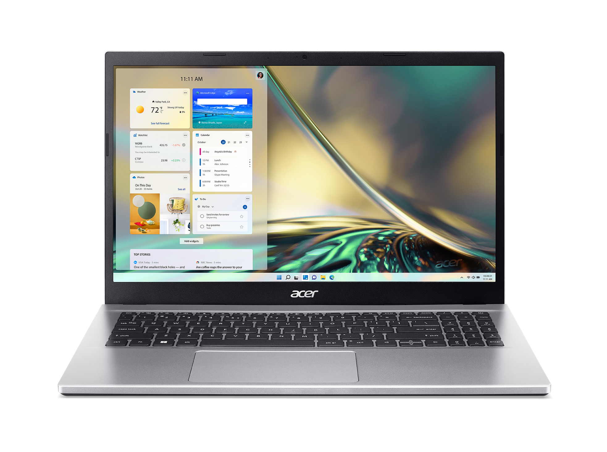 LAPTOP ACER ASPIRE 3 CORE I7-1255U; PANTALLA 15.6 FHD; 8 GB RAM; 512 GB; WIN 11 HOME; 1 año de garantía + 1 año contra Robo; PLATA - 