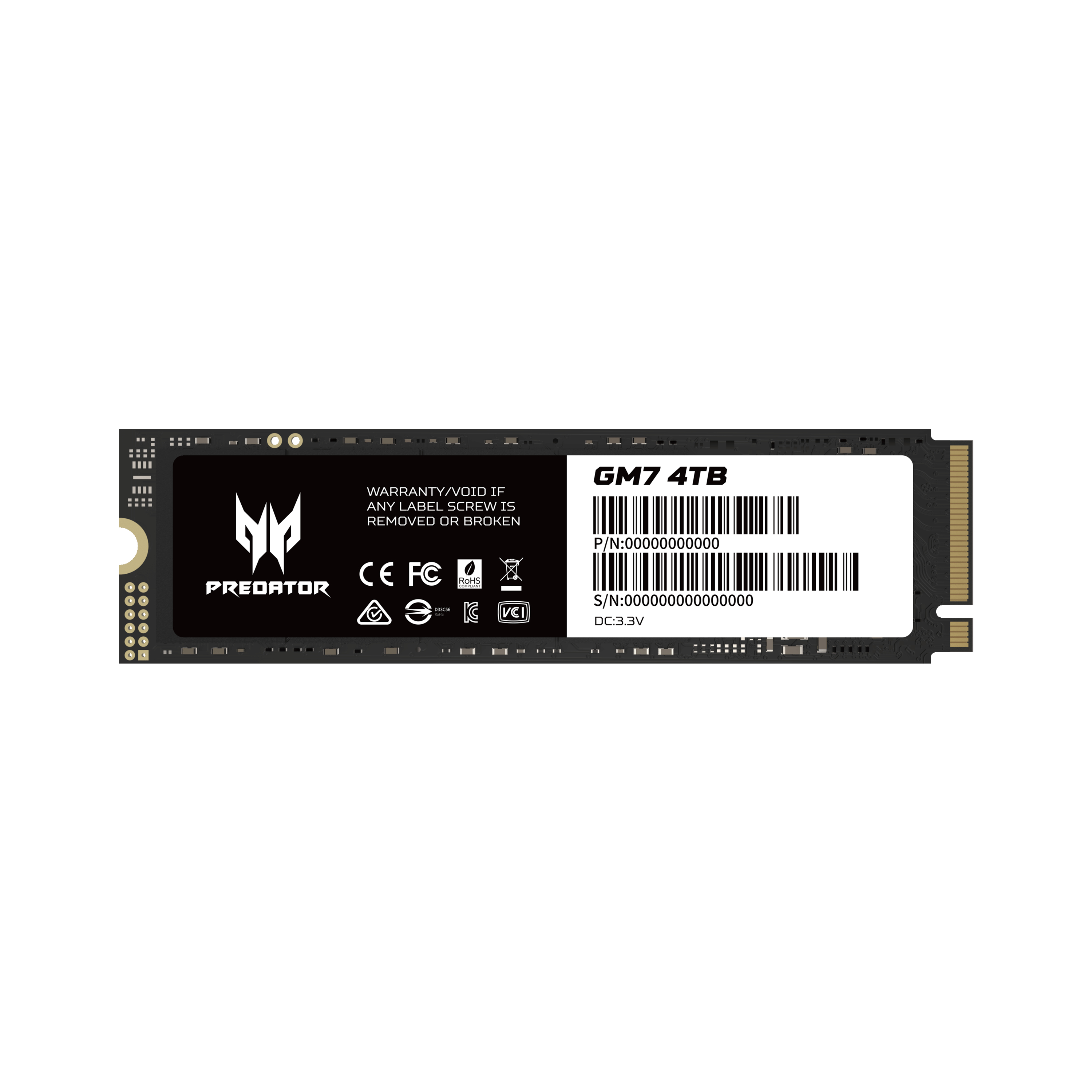 SSD ACER GM7 - 4 TB, PCI Express 4.0, 7400 MB/s, 6500 MB/s