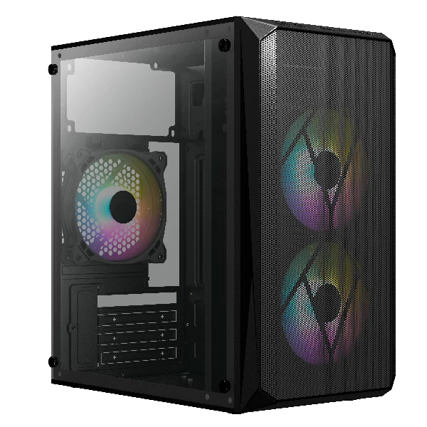 Gabinete  ACTECK Doom GI630 - Micro-Tower, PC, micro ATX, Mini-ATX, Negro, 500 W