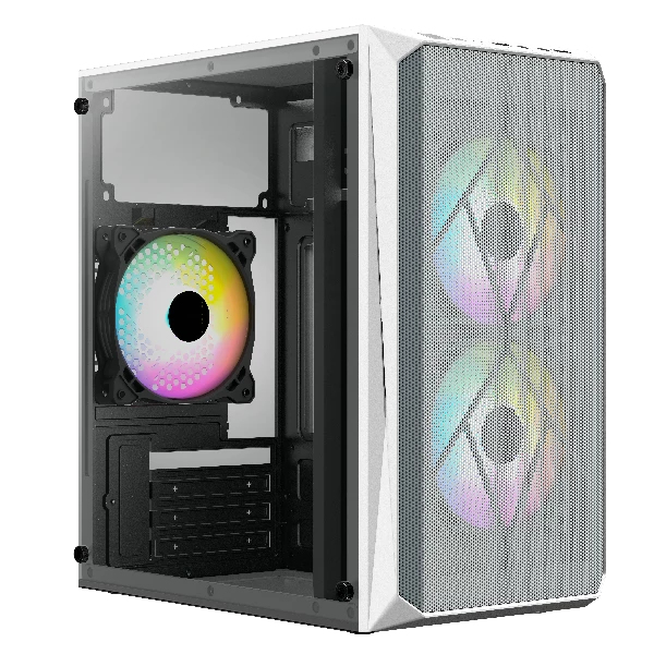 Gabinete ACTECK Doom GI630 - Micro-Tower, PC, micro ATX, Mini-ATX, Blanco, 500 W