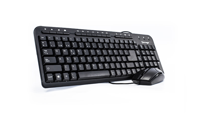 CT Online mx Kit Teclado y Mouse VORAGO KM 105 Estándar 104 teclas