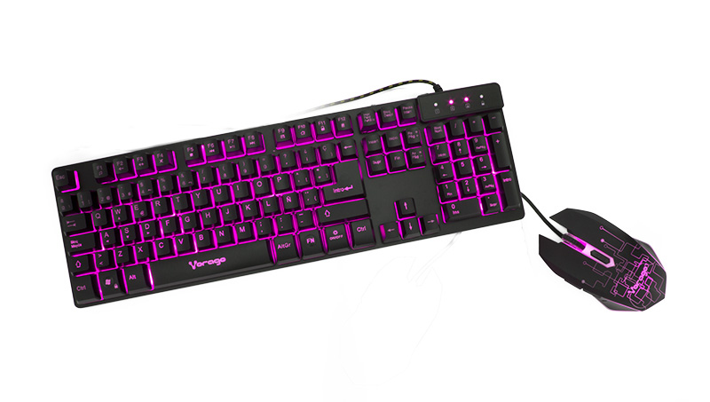 CT Online Mx Kit De Teclado Y Mouse Gamer Iluminados VORAGO START THE