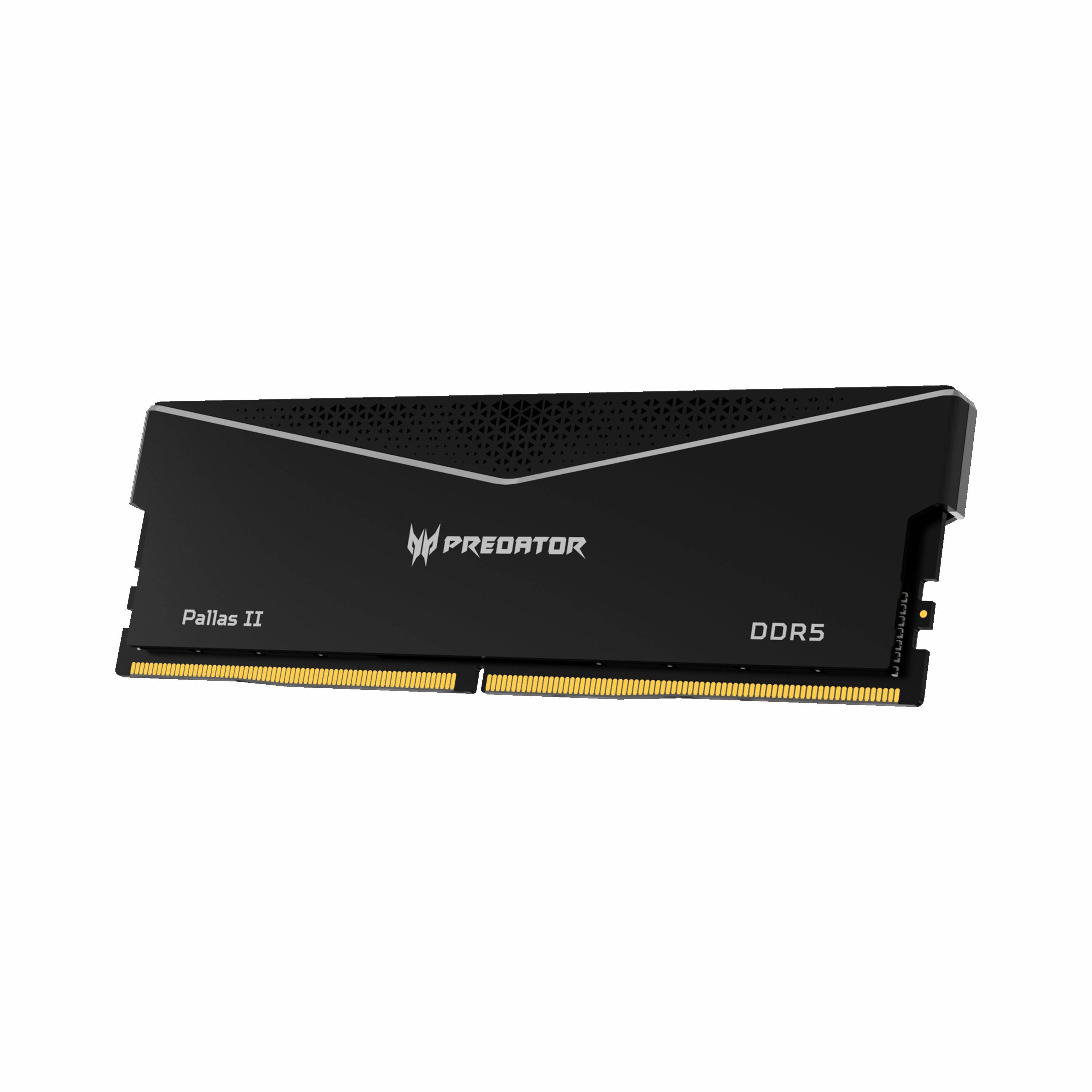 Memoria DDR5 Predator RGB modelo PALLAS ll de 64GB (2*32GB) UDIMM 6000 MT/ s BL.9BWWR.436 color Negro - compatible con plataformas AMD e Intel en DDR5 CL32, 