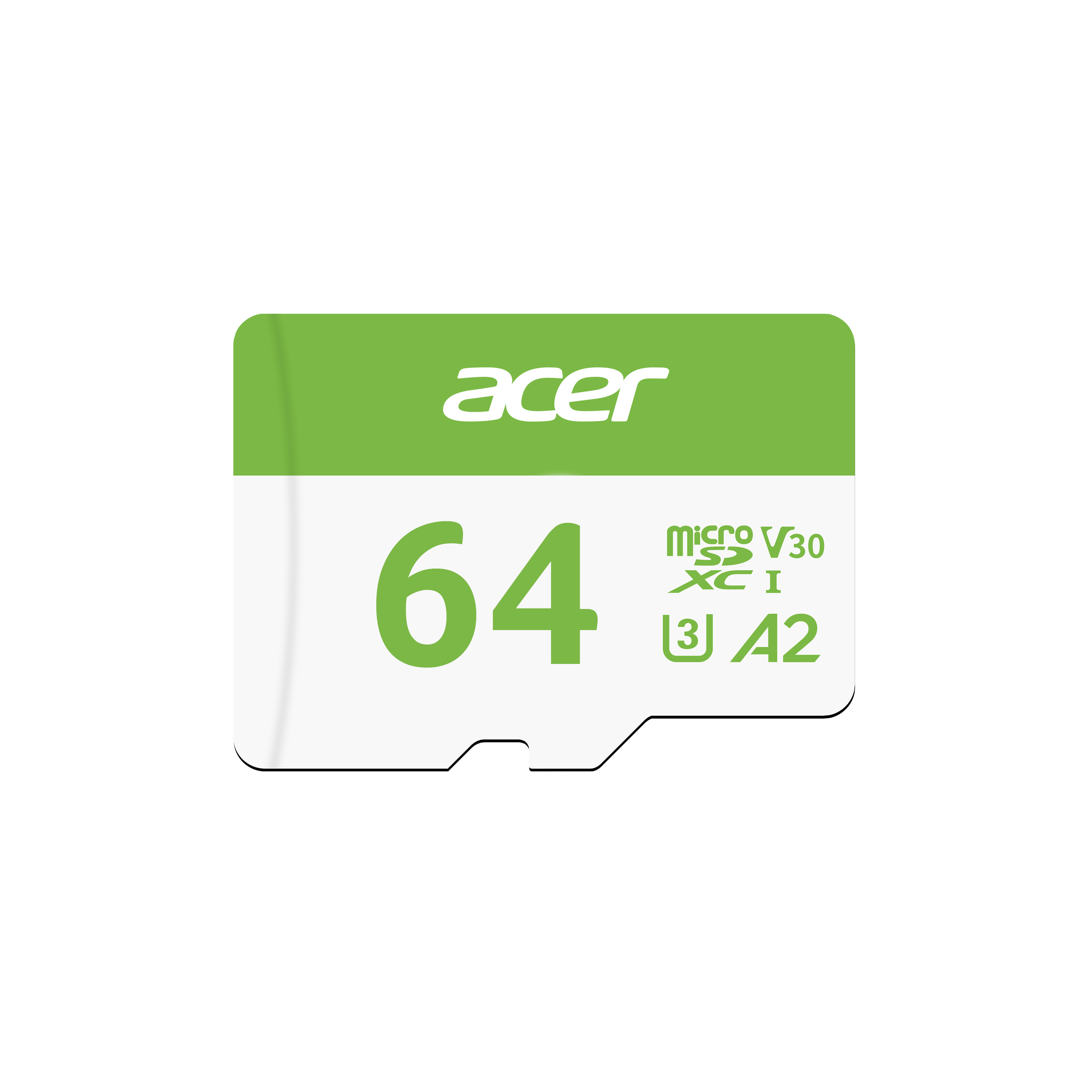 Memoria MicroSD ACER MSC300 64GB - 160MB/s UHS-I V30 BL.9BWWA.302 Clase 10 A2