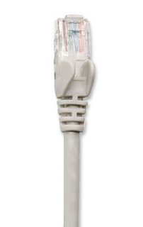 340380 Cable de red Cat6 - UTP, RJ45 Macho / RJ45 Macho, 5 ft. (1.5 m), Color Gris, Contactos con baño de oro para una mejor conexión.