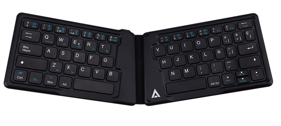 Teclado Plegable Bluetooth ACTECK  MK210 K-Wallet - Bluetooth, Negro, Universal, Inalámbrico