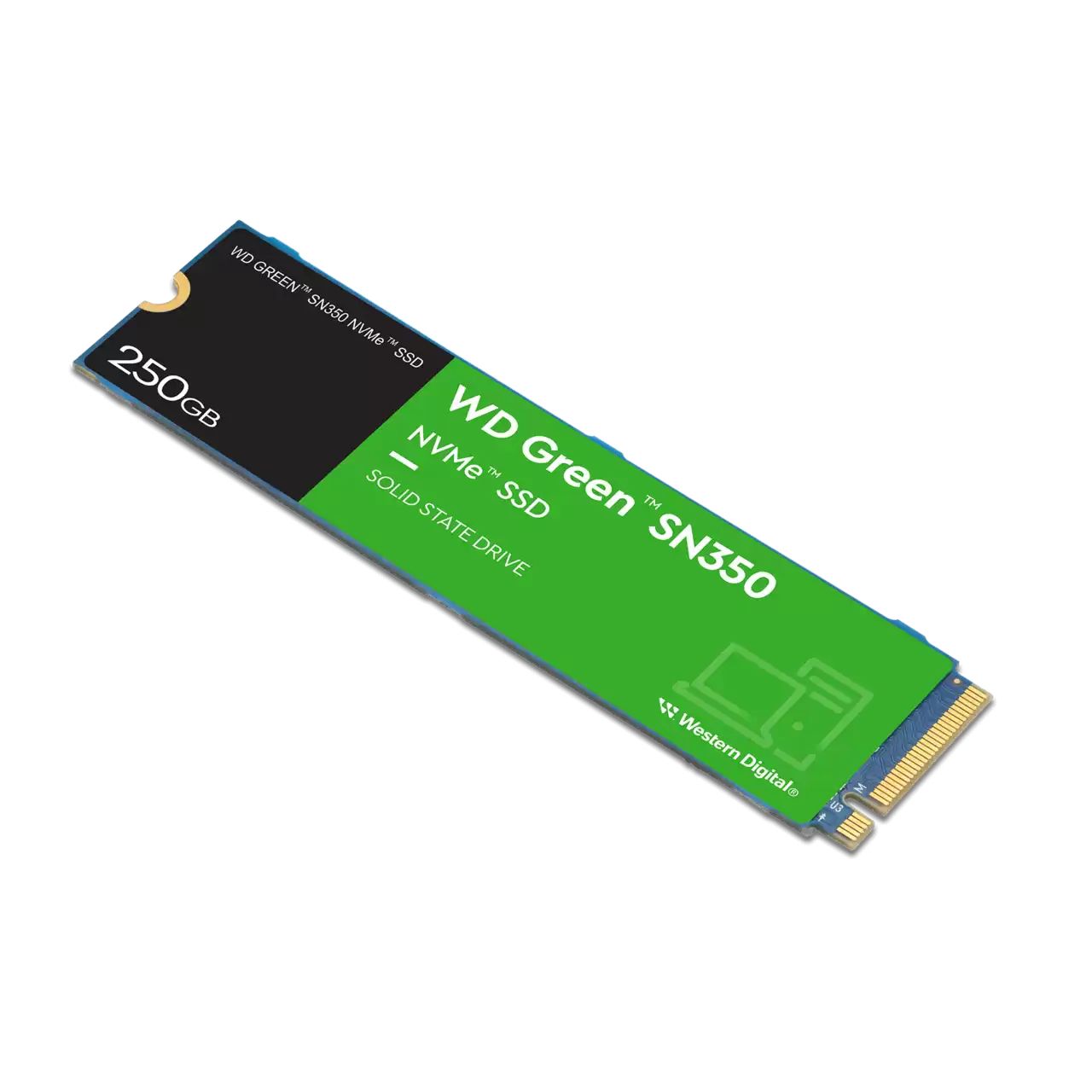 Unidad de estado Solido WD Green SN350 NVMe, 250GB, M.2, 3500 MB/s Escritura, 2400 MB/s Lectura, PCI Express 3.0