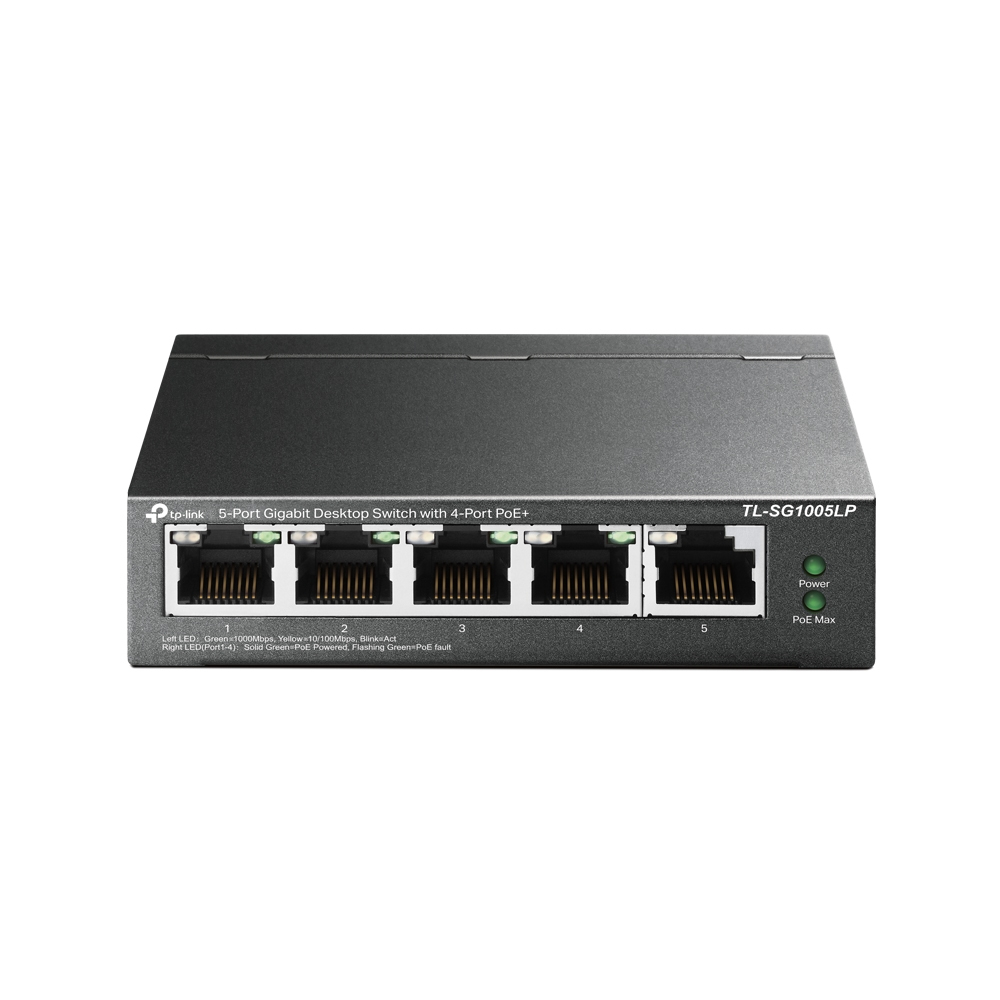 Switch | Tp-link | Tl-sg1005lp | Gigabit  | 5 Puertos Con 4 Puertos Poe