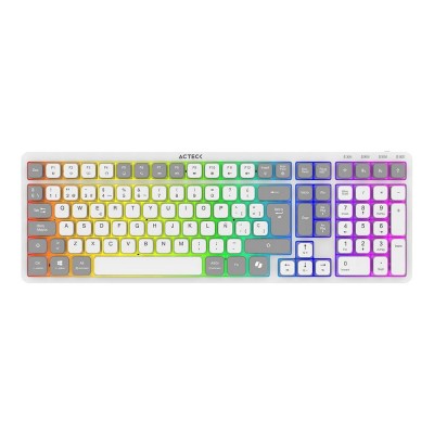 Teclados ACTECK TI790 Teclado Inalámbrico RGB Techno PRO TI790 Acteck Elite Series Iluminación RGB Teclado Multidispositivo Inalámbrico Dongle 2.4Mhz Bluetooth Cable 1.8m - Código: AC-940078 | Compra en Guadalajara